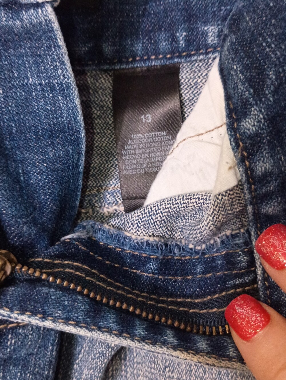 Y2K DKNY Jeans Denim Mini Skirt Size 13 Medium Wash Blue Classic 5-pocket image 3